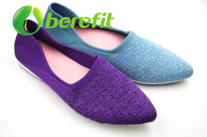 Casual Shoes for Women and Dress Casual Shoes of Modifited PVC Sole and Flyknit Upper