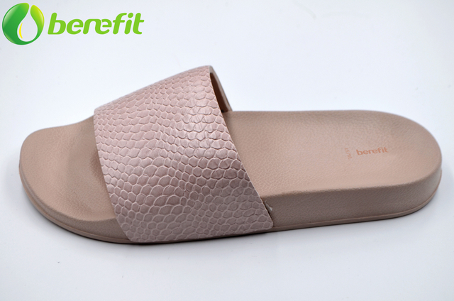 Fashion Womens Flat Faux Leather Sliders Sandals