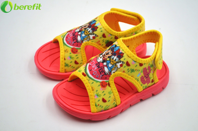 Children Yellow Disney Mickey Mouse Toddler Boy's Sandals Shoes