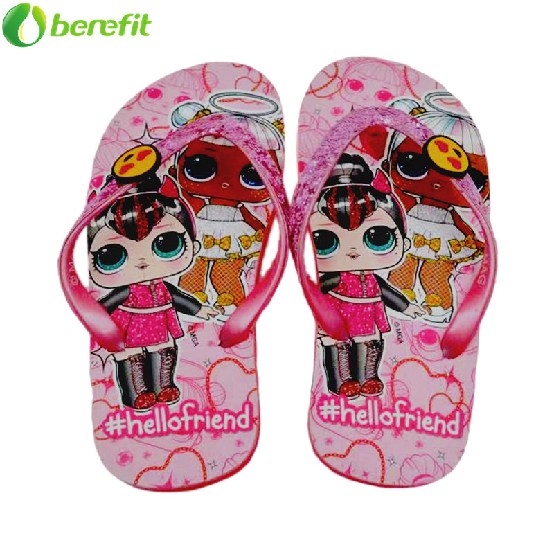 Children Character LOL Fushia Low Price Flip Flops 