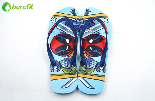Summer Men's Colorful Cute Printed PE Flip Flops