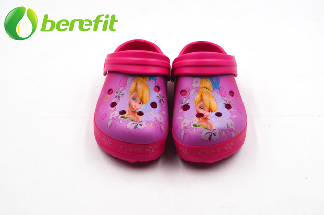 EVA Chirdren Printed Fusia Garden Shoes Popular 