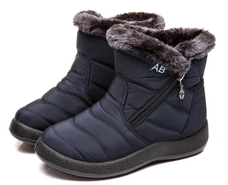 Latest Fur-lined Womens Polyester Waterproof Snow Boots 