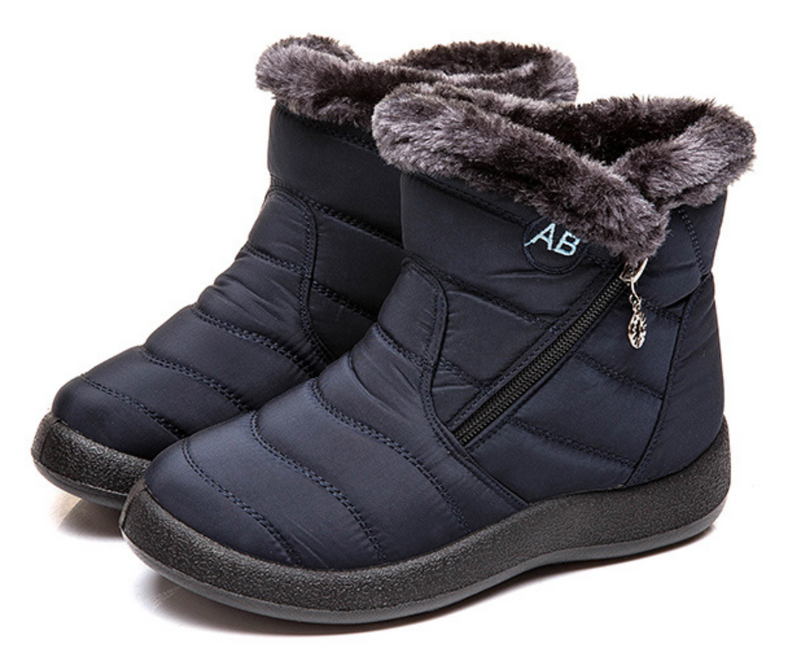 Latest Fur-lined Womens Polyester Waterproof Snow Boots 