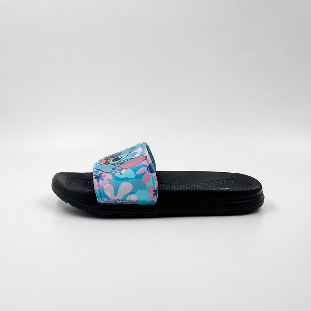 Bulk Kids Stitch Character Slides Black EVA Summer Sandals