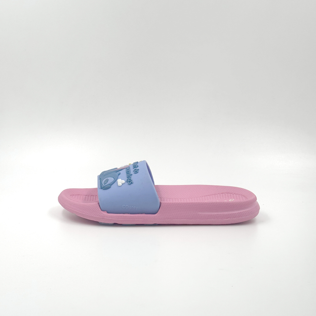 Wholesale Kids Pink & Blue Stitch Slides "I Don't Do Mornings"