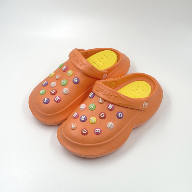ORANGE EVA CLOGS M&M SHOES COLORFUL CLOGS