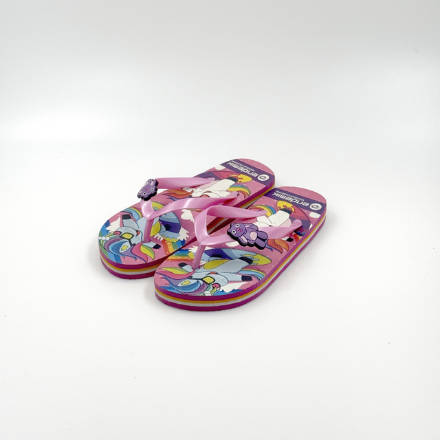 CHILDREN GIRL UNICORN CARTOON FLIP FLOPS SHOES 