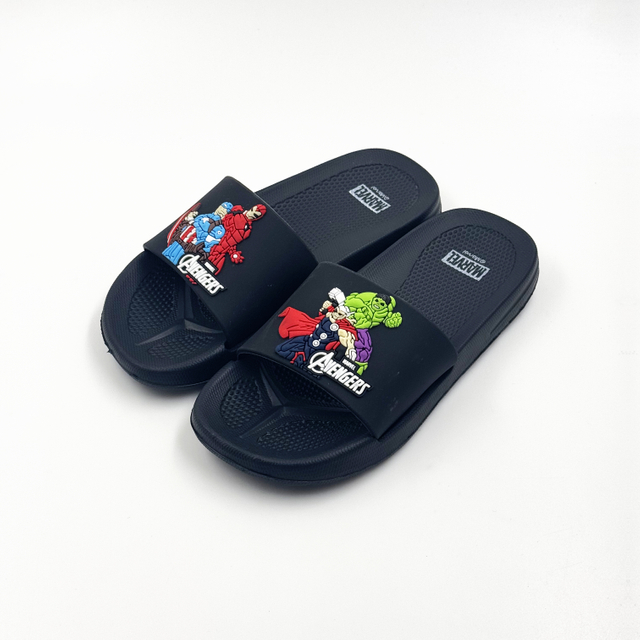Marvel Avengers Kids' Slippers Black Superhero Slides Wholesale
