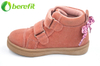 Orange Velvet Kids Shoes Size 12 with Two Vecro Straps 