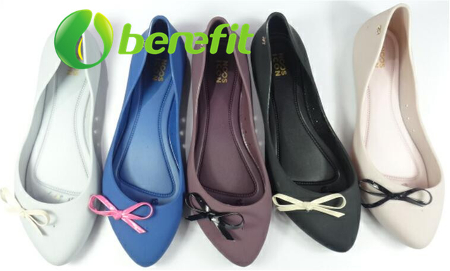 PVC Jelly Shoes of Sandals And Ballerina And Casual Shoes Styles with Crystal Design