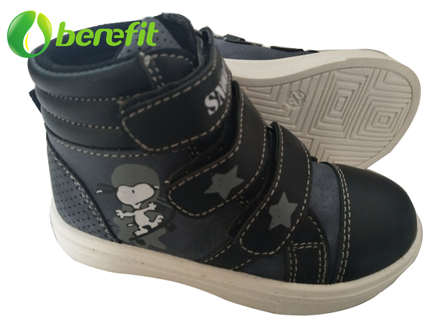 High-cut PU Toddler Walking Shoes 