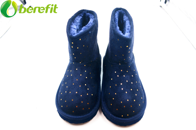 Navy Warm Girls Snow Boots 