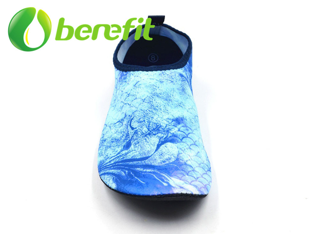 Cute Kids Sky-blue Printing Water Shoes for Surfing 