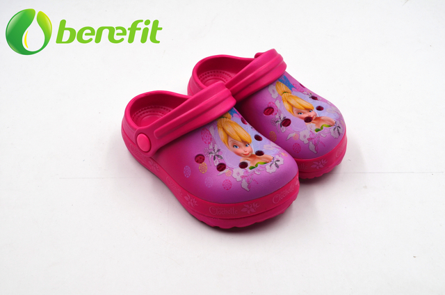 EVA Chirdren Printed Fusia Garden Shoes Popular 