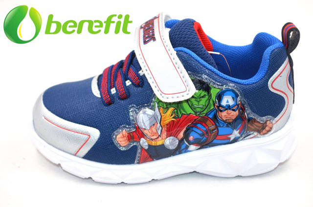 Sneakers for Children with Platform MD Sole And Breathable Blue Upper And Good for Running