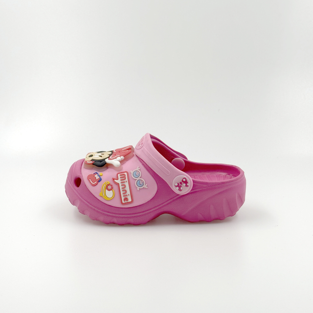 GIRLS PINK COLOR SANDAL DISNEY SHOES CUTE CLOGS 