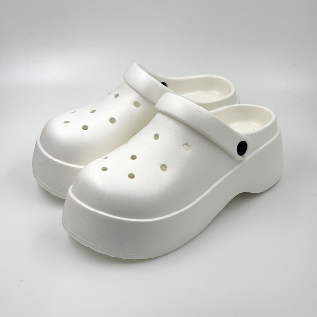 EVA WHITE WOMEN'S HIGH HEEL CLOGS EVA CLOGS 