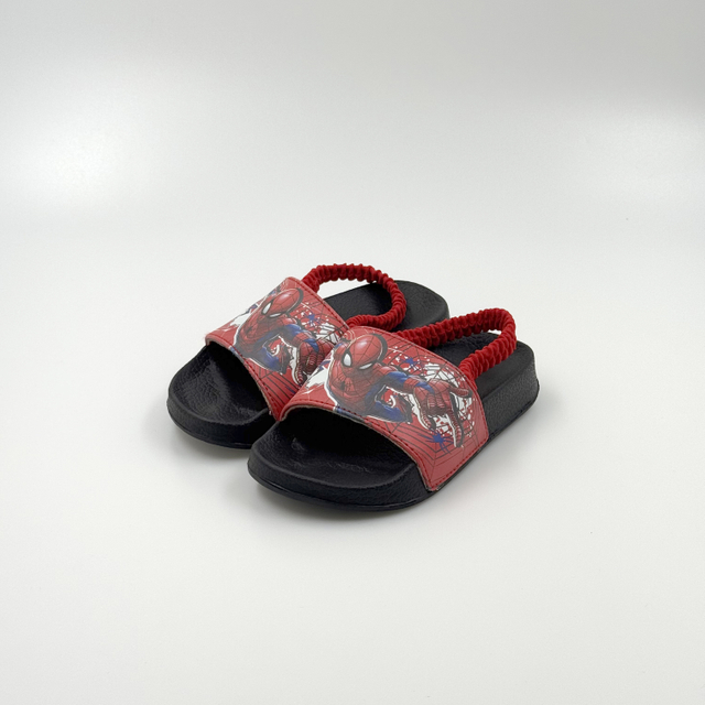 CHILDREN TODDLER CARTOON SLIPPERS SPIDER MAN SLIDE 