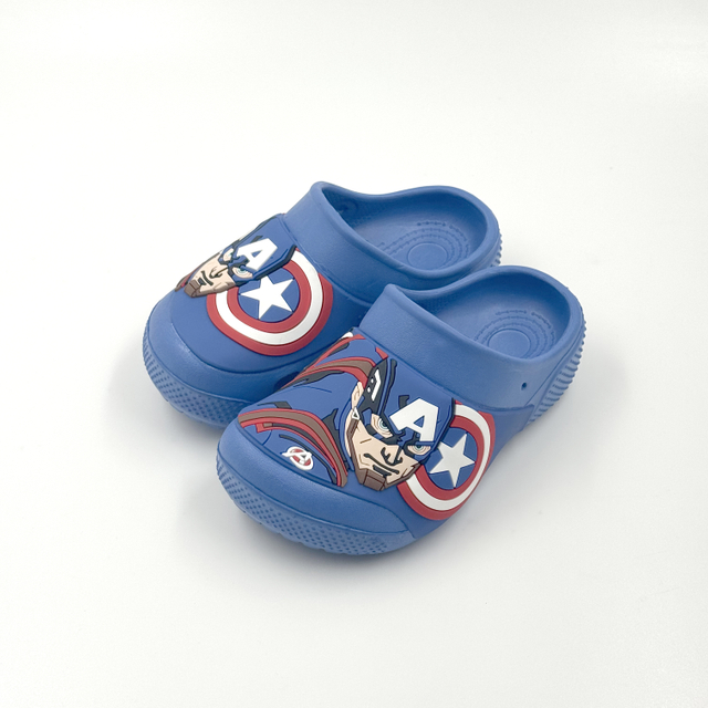 Bulk Kids Captain America Blue EVA Clogs Superhero Garden Shoes