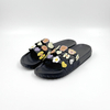 WOMEN FLOWER SLIPPERS EVA BLACK CARTOON SANDALS