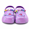 Bulk Kids UR CUTE Heart Clogs with Charms | Wholesale Girls Purple Garden Shoes Factory
