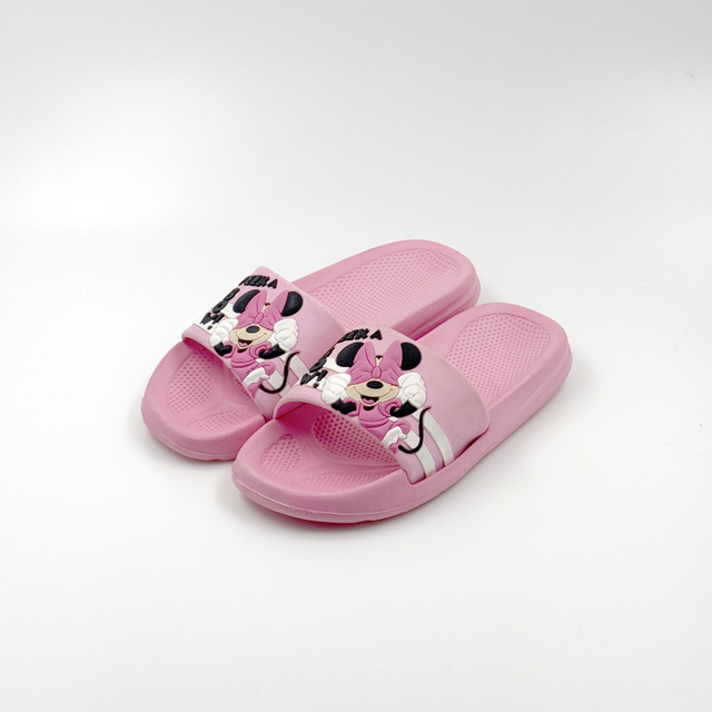 KIDS DISNEY MINNIE PINK BOW SLIPPERS