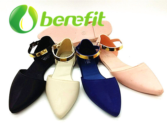 PVC Jelly Shoes of Sandals And Ballerina And Casual Shoes Styles with Crystal Design
