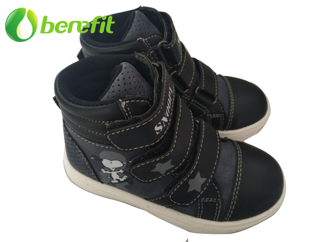 High-cut PU Toddler Walking Shoes 
