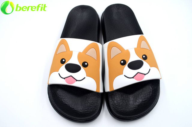 Lady Black Little Puppy EVA Sliders Sandals 