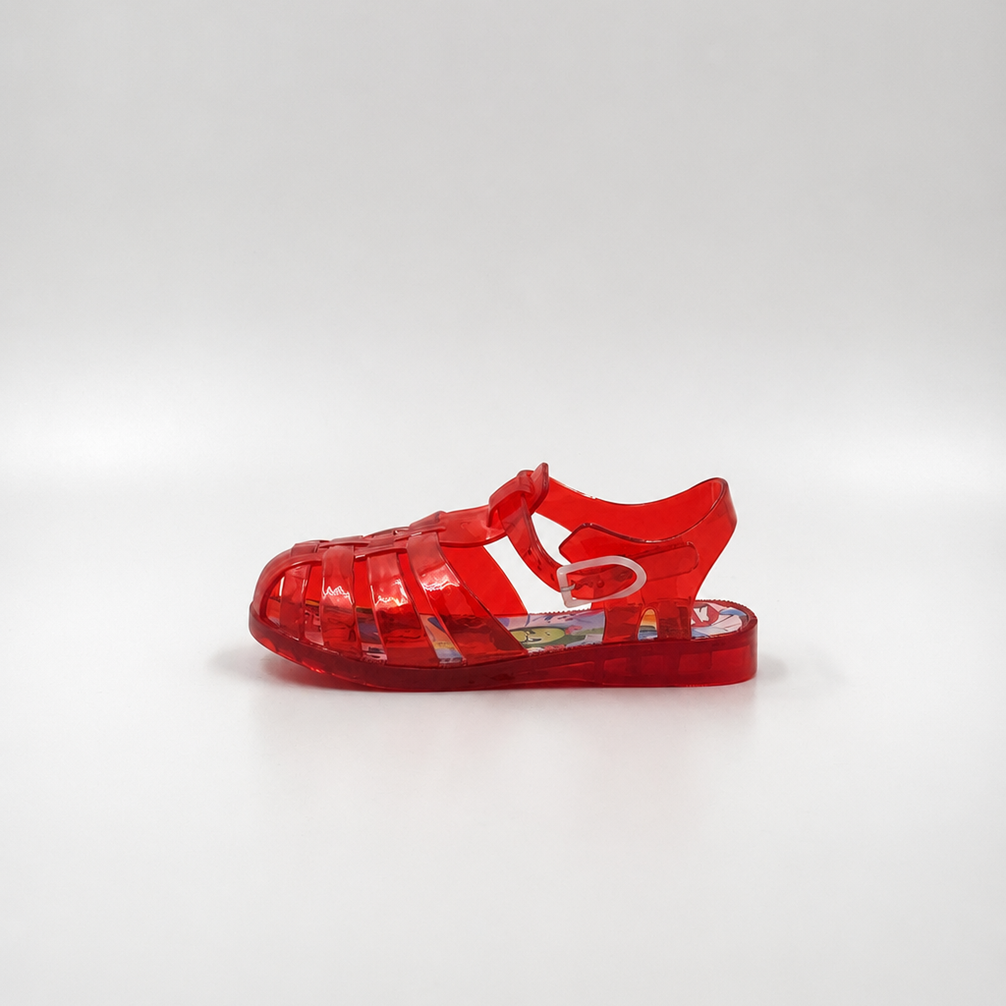 Wholesale Kids Red Inside Out Jelly Sandals PVC Beach Shoes
