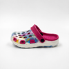Wholesale Colorful Tie-Dye Kids Clogs with Pink EVA Strap