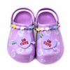 Bulk Kids UR CUTE Heart Clogs with Charms | Wholesale Girls Purple Garden Shoes Factory