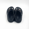 Women's Black Platform Clogs with Bow And Heart Charms Wholesale