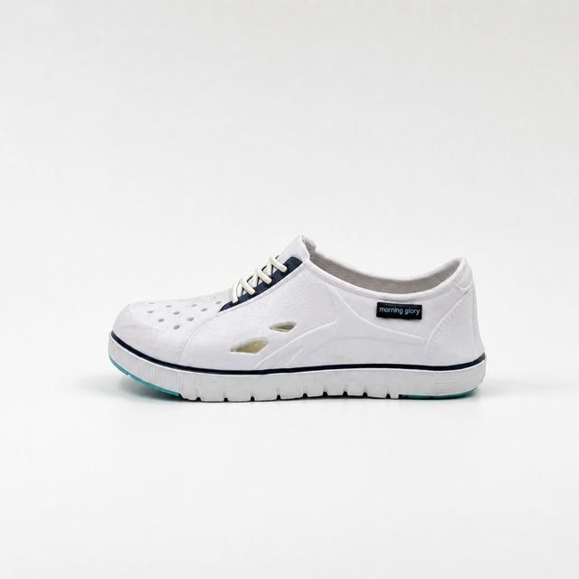 Bulk Kids White Sporty School Clogs with EVA Decorative Laces