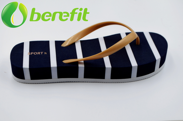 Ladies EVA Blue High Platform Slipper 