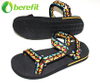 Sandals for Women with Platform EVA Sole And Jacquard Ribbon Upper
