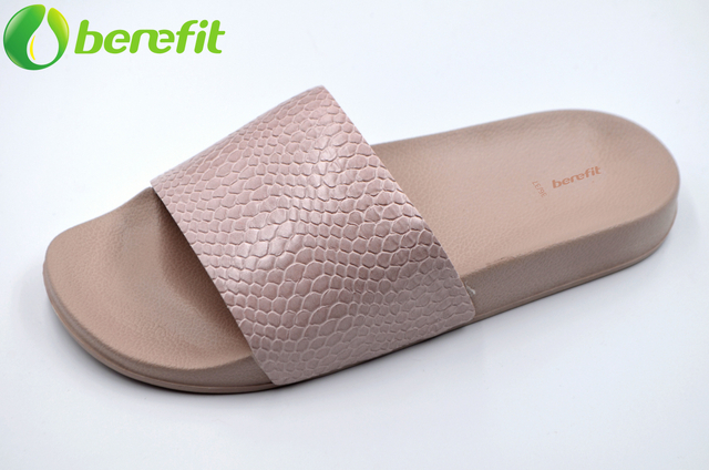 Fashion Womens Flat Faux Leather Sliders Sandals