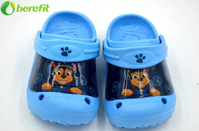 EVA Boys Blue Cartoon Big Patch Clogs Sandals 