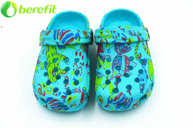 Green Girls Overall Printed EVA Clogs 