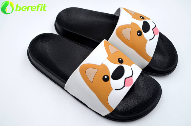 Lady Black Little Puppy EVA Sliders Sandals 