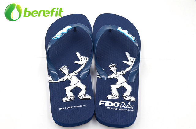 Fidodido Mens Flip Flops with Insole Embossed