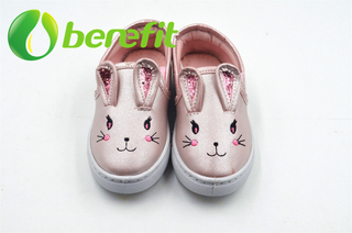 Cute Espadrille with Rabbit Design with Embroidery of Rabbit's Eye, Nose, Mouse And Mustache