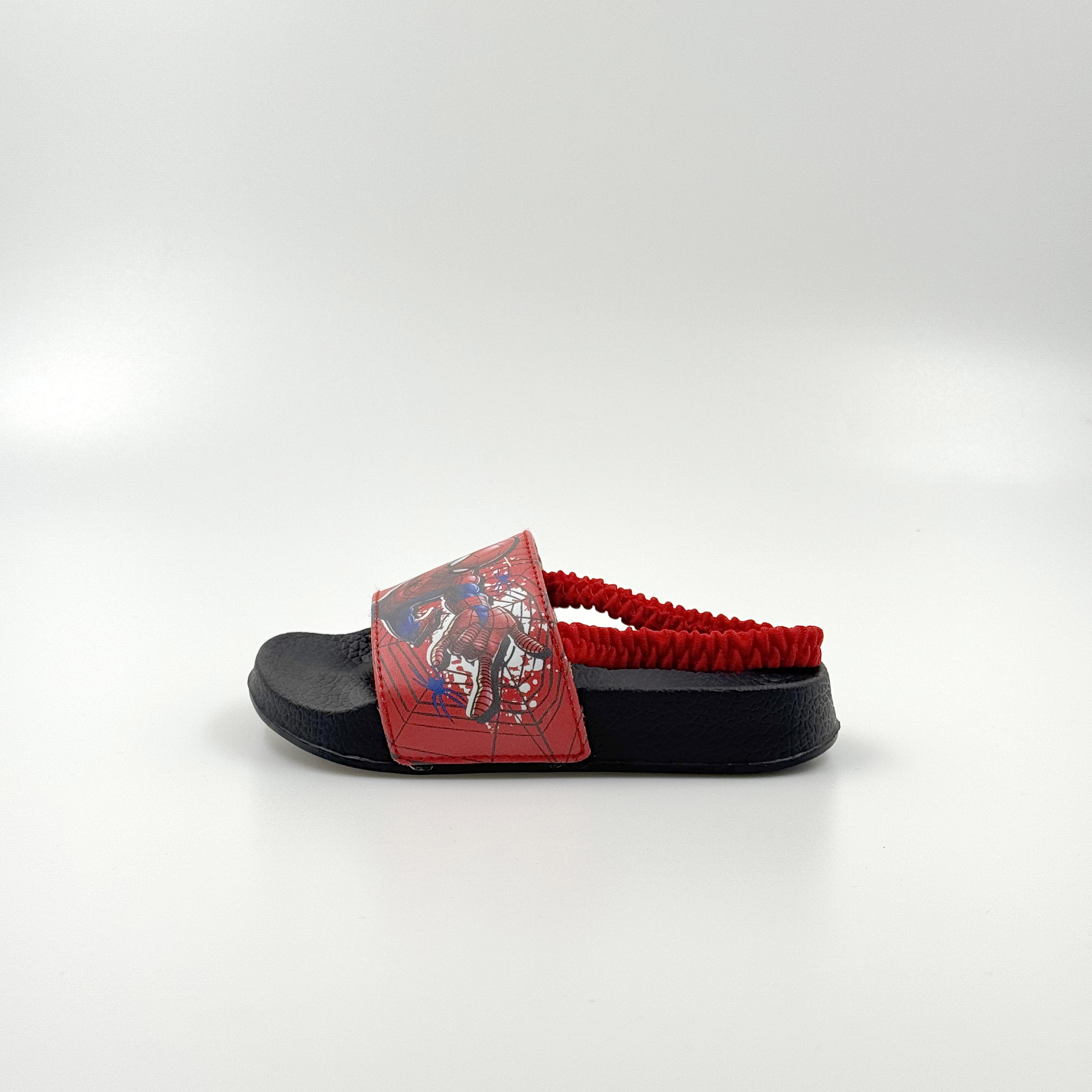 CHILDREN TODDLER CARTOON SLIPPERS SPIDER MAN SLIDE 