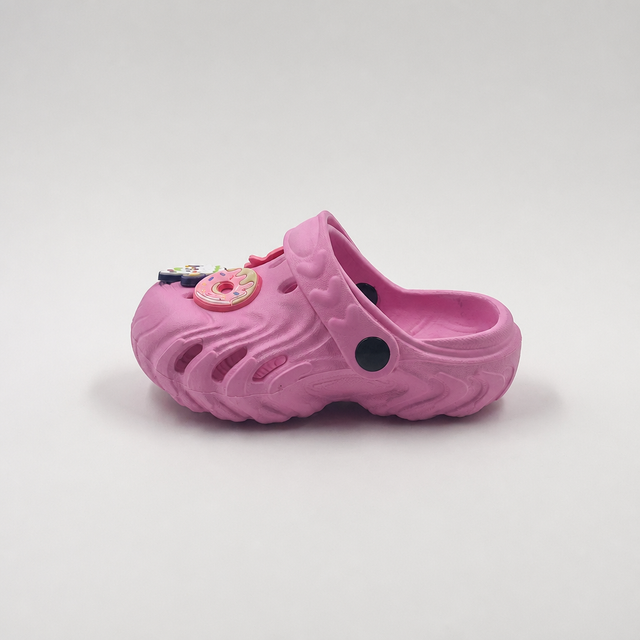 Bulk Kids Pink EVA Clogs with Dessert & Candy Charms