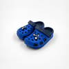 Wholesale Blue Kids Garden Clogs with Motorcycle Applique