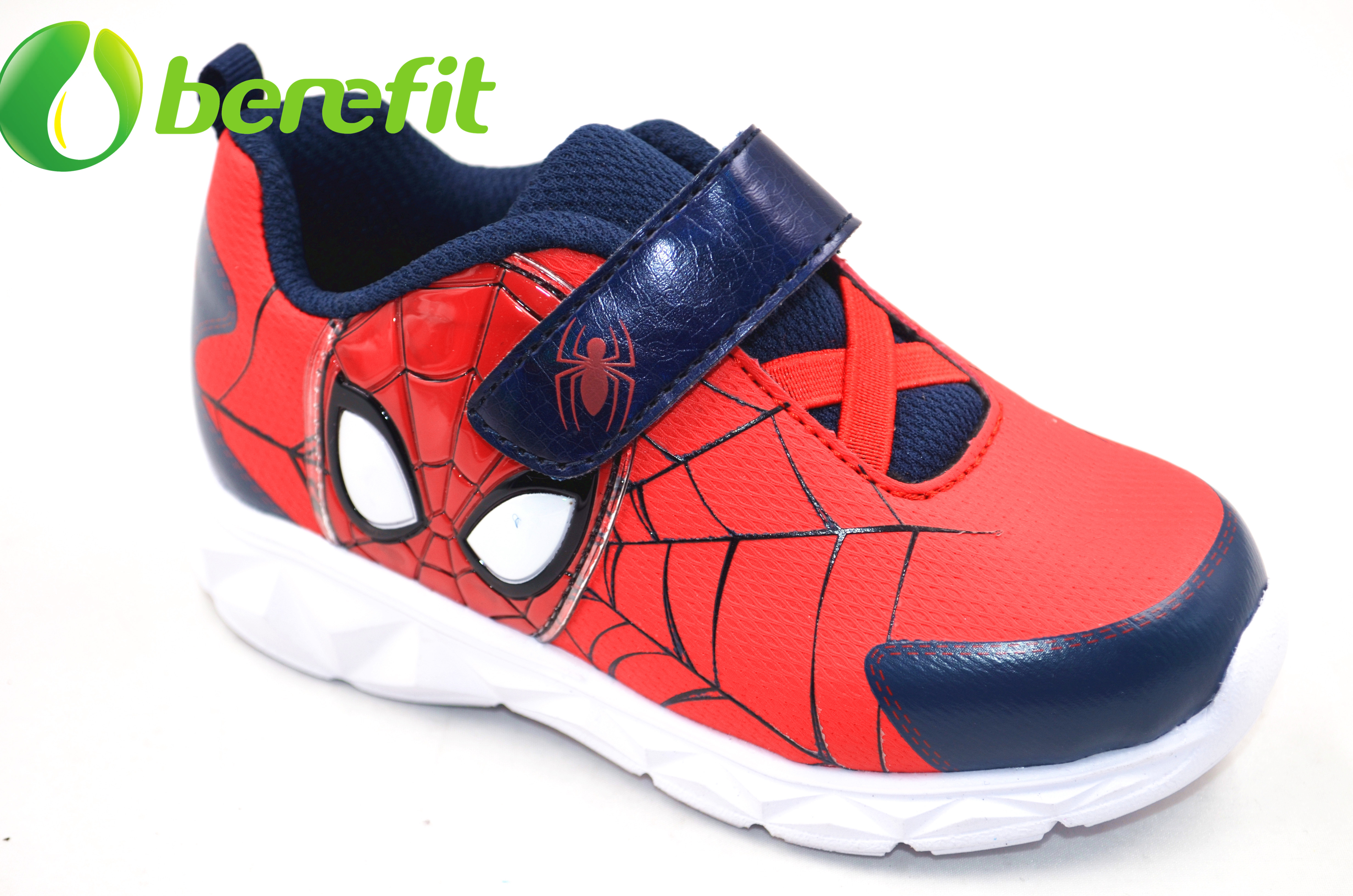 Sneaker for Kids with MD Platform Sole with Red And Blue Spiderman Design with Light on Upper