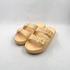 LADIES EVA YELLOW BIRKENSTOCK-STYLE SANDALS WITH TWO BUCKLES ON THE UPPER