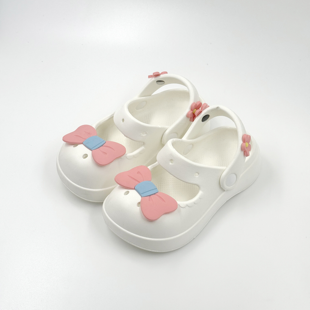 GIRLS PINK BOW CUTE CLOGS COMFORTABLE CLOGS