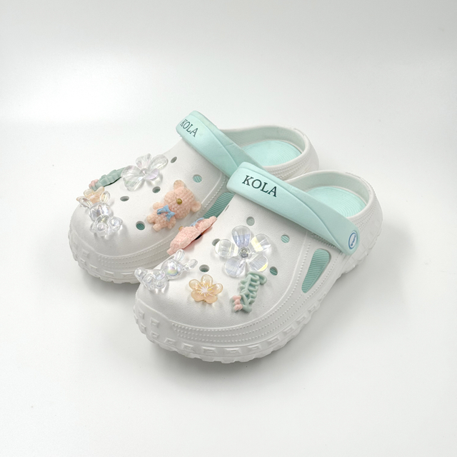 LADY EVA CLOGS CUTE CLOGS CUSTOM CLOGS WITH LOVELY CRYSTAL DECORATIONS 